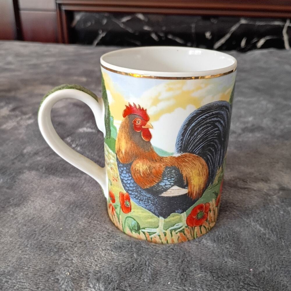 Mug Rooster Popprint Porcelain